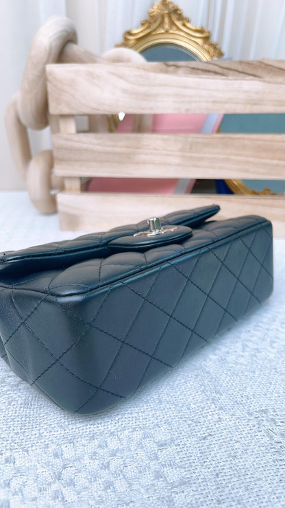 Chanel Black Lambskin Classic Mini Rectangular LGHW