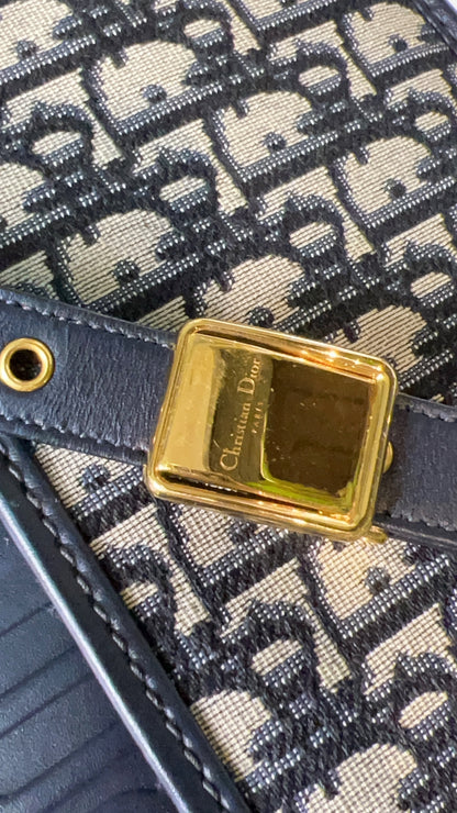 Dior Navy Oblique Montaigne 30 GHW