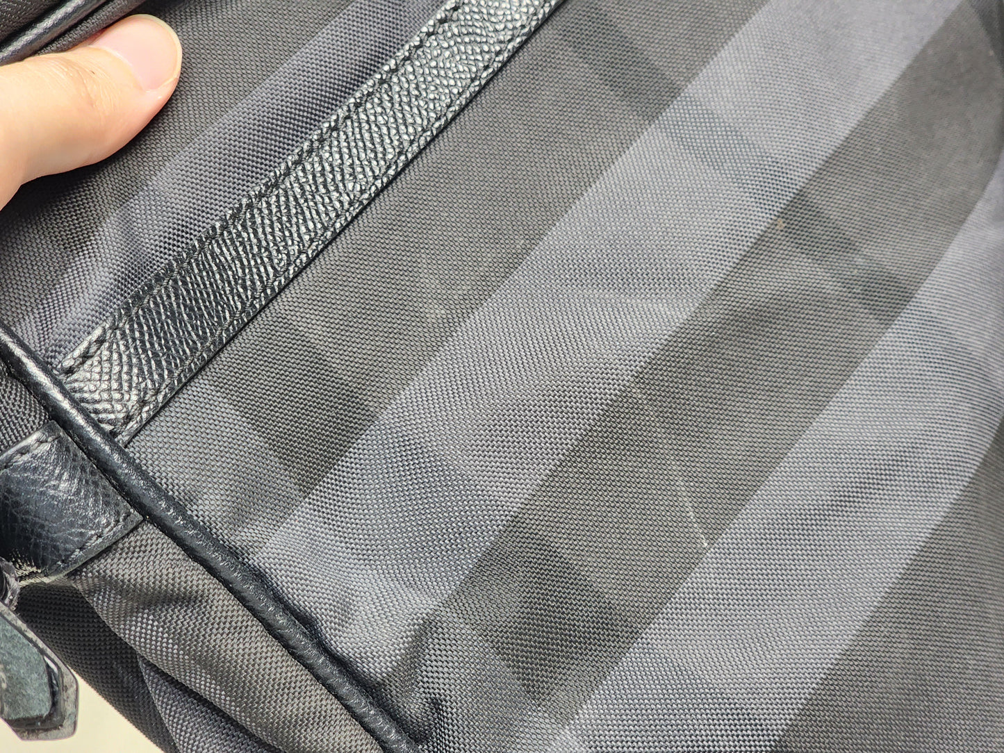 Burberry Nylon Smoked Check Messenger Bag