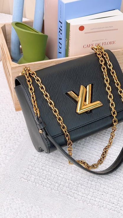 Louis Vuitton Black Epi Twist MM (GHW)