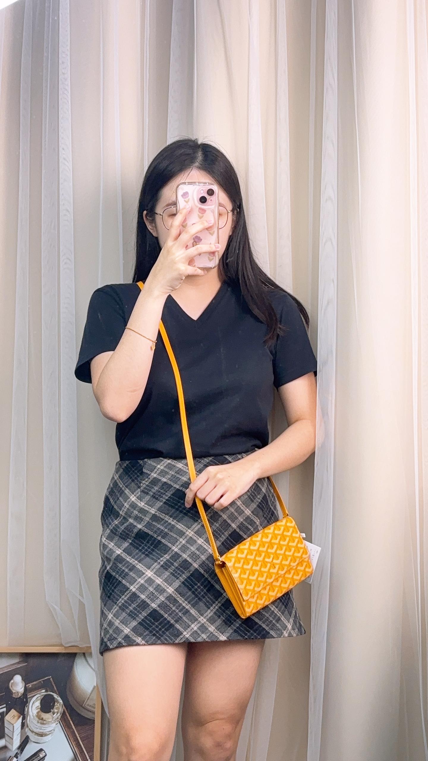 Goyard Yellow Varenne Continental Wallet With Strap