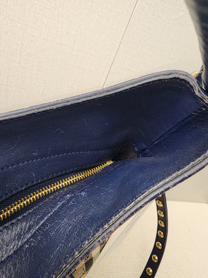 Burberry Haymarket Check Splash Studded Canterbury Tote