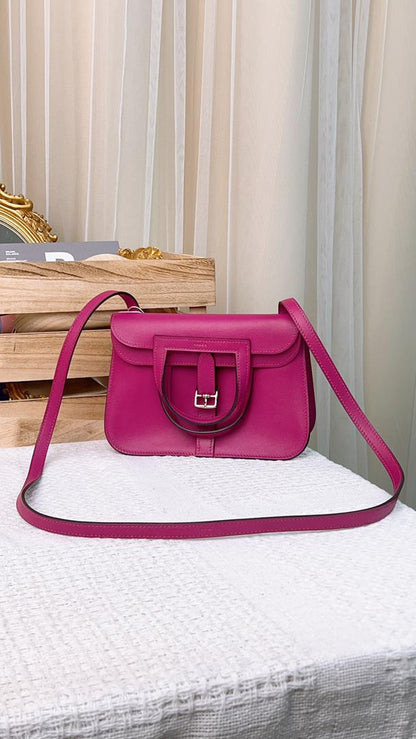 Hermes Rose Purple Swift Mini Halzan (PHW)