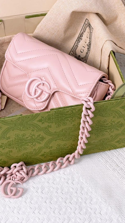 Gucci So Pink Supermini Marmont Belt Bag