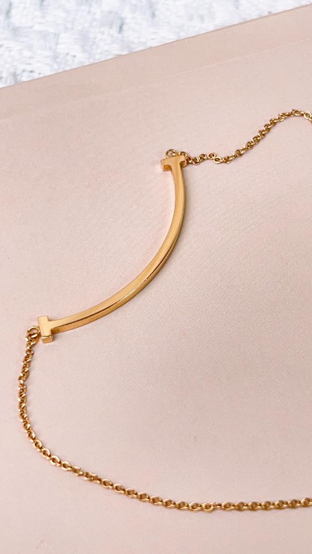 Tiffany & Co Yellow Gold Small Tsmile Necklace