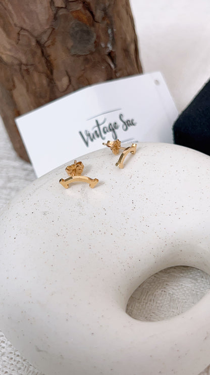 Tiffany & Co T Smile Yellow Gold Earrings