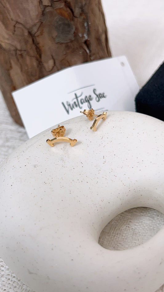 Tiffany & Co T Smile Yellow Gold Earrings