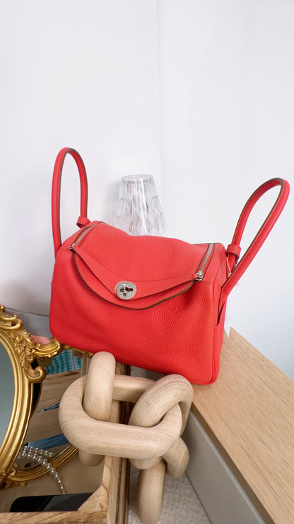 Hermes Rose Juipur Lindy 26 PHW