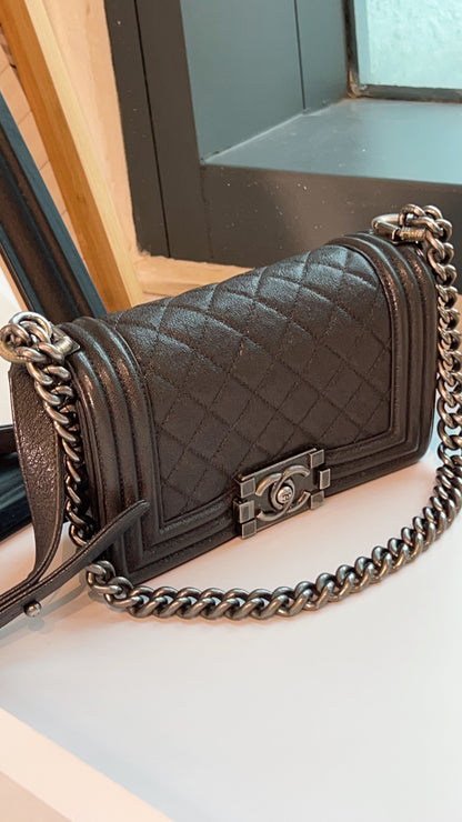 Chanel Small Boy in Dark Grey RHW