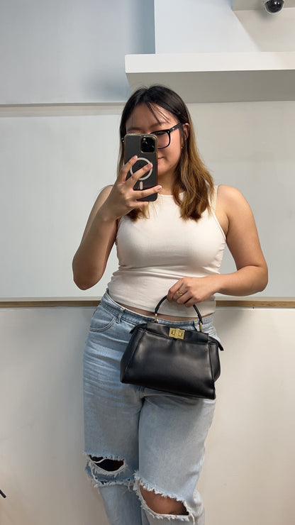 Fendi Black Mini Peekaboo GHW
