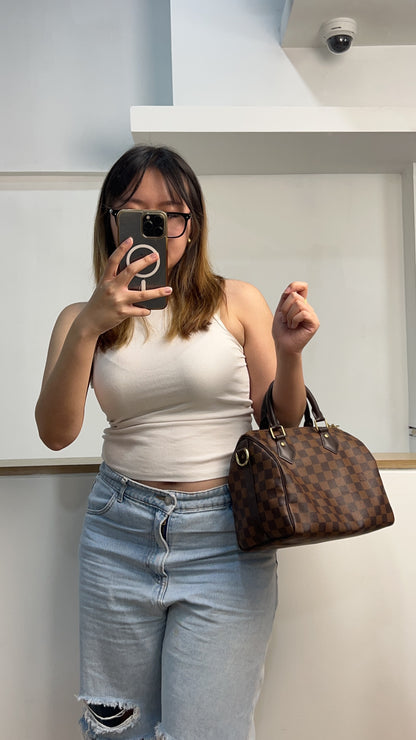 LV Damier Ebene Speedy 25 Bandouliere