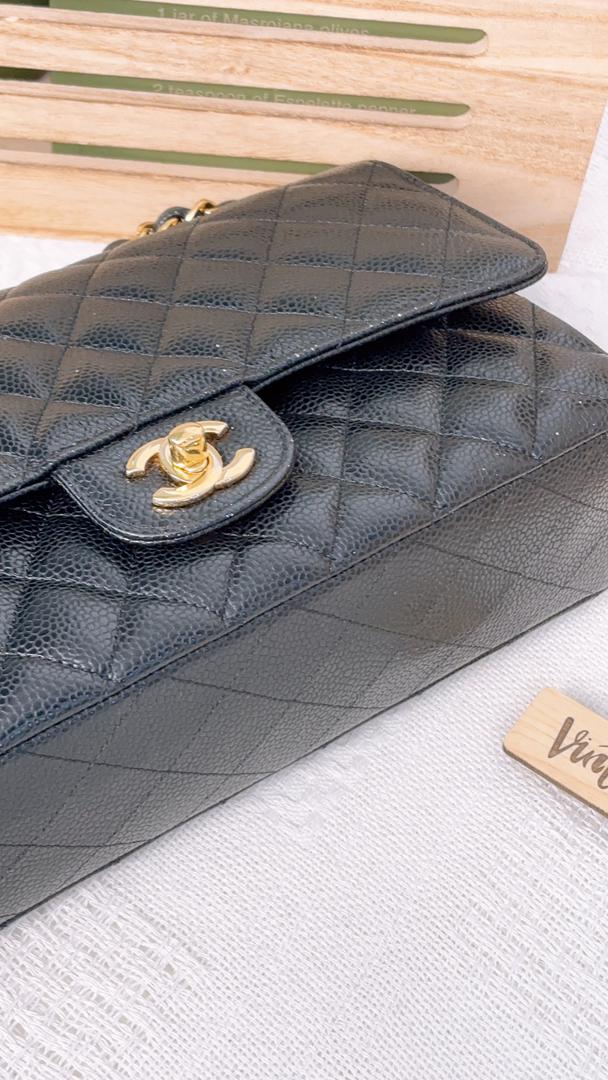 Chanel Black Caviar Medium CF (GHW)