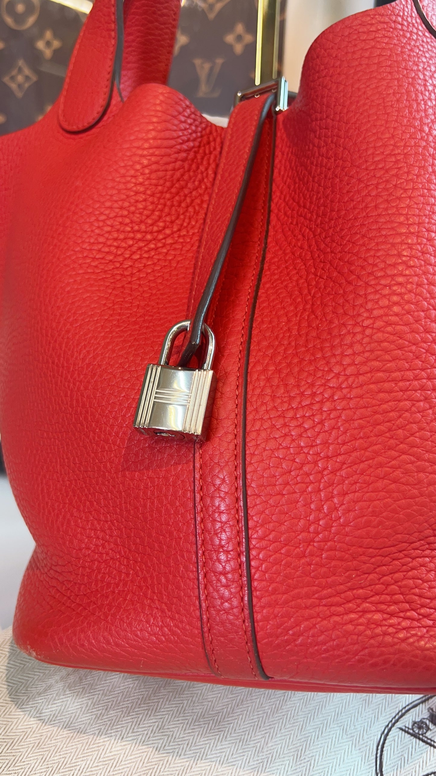 Hermes Picotin 22 in Red Clemence