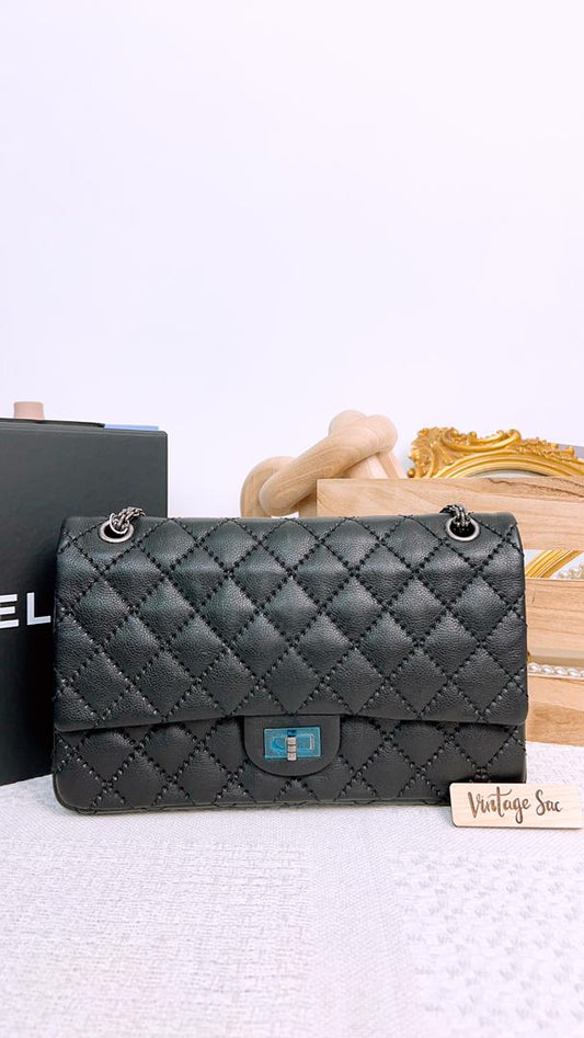 Chanel Black Calfskin Reissue 2.55 226 (RHW)