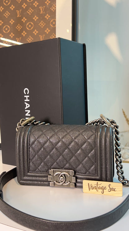 Chanel Small Boy in Dark Grey RHW