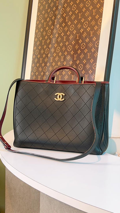 Chanel Cerf Executive Tote in Black Caviar (GHW)