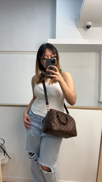 LV Damier Ebene Speedy 25 Bandouliere