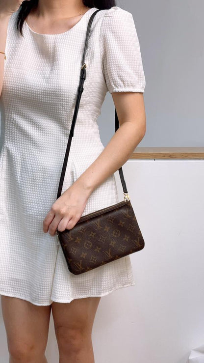 Louis Vuitton Reverse Monogram Double Zip Pochette