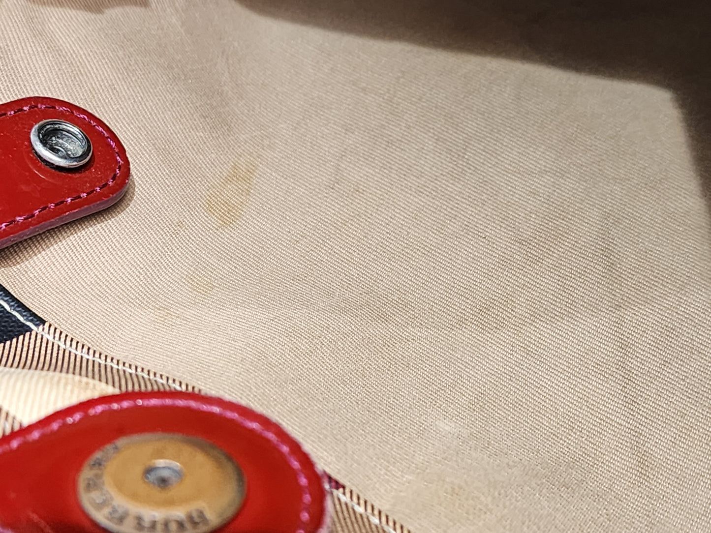 Burberry Red / Beige House Check PVC Cantebury Tote