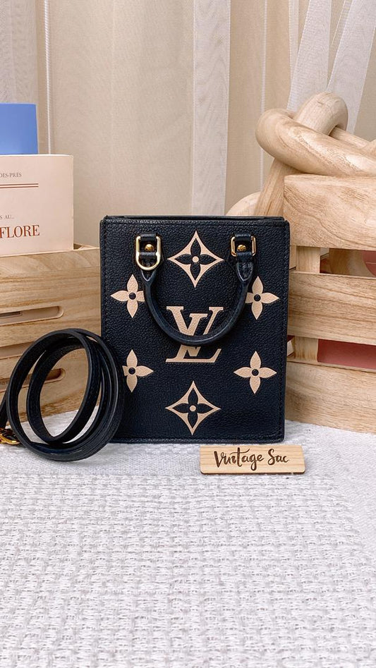 Louis Vuitton Black Empreintr Petit Sac Plat