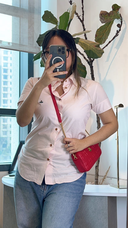 Burberry Red Small Lola Camera Bag