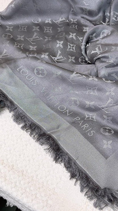 Louis Vuitton Grey Monogram Shine Shawl