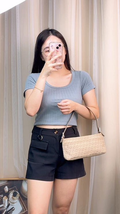 Fendi Beige Zucchino Canvas Vintage Shoulder Bag