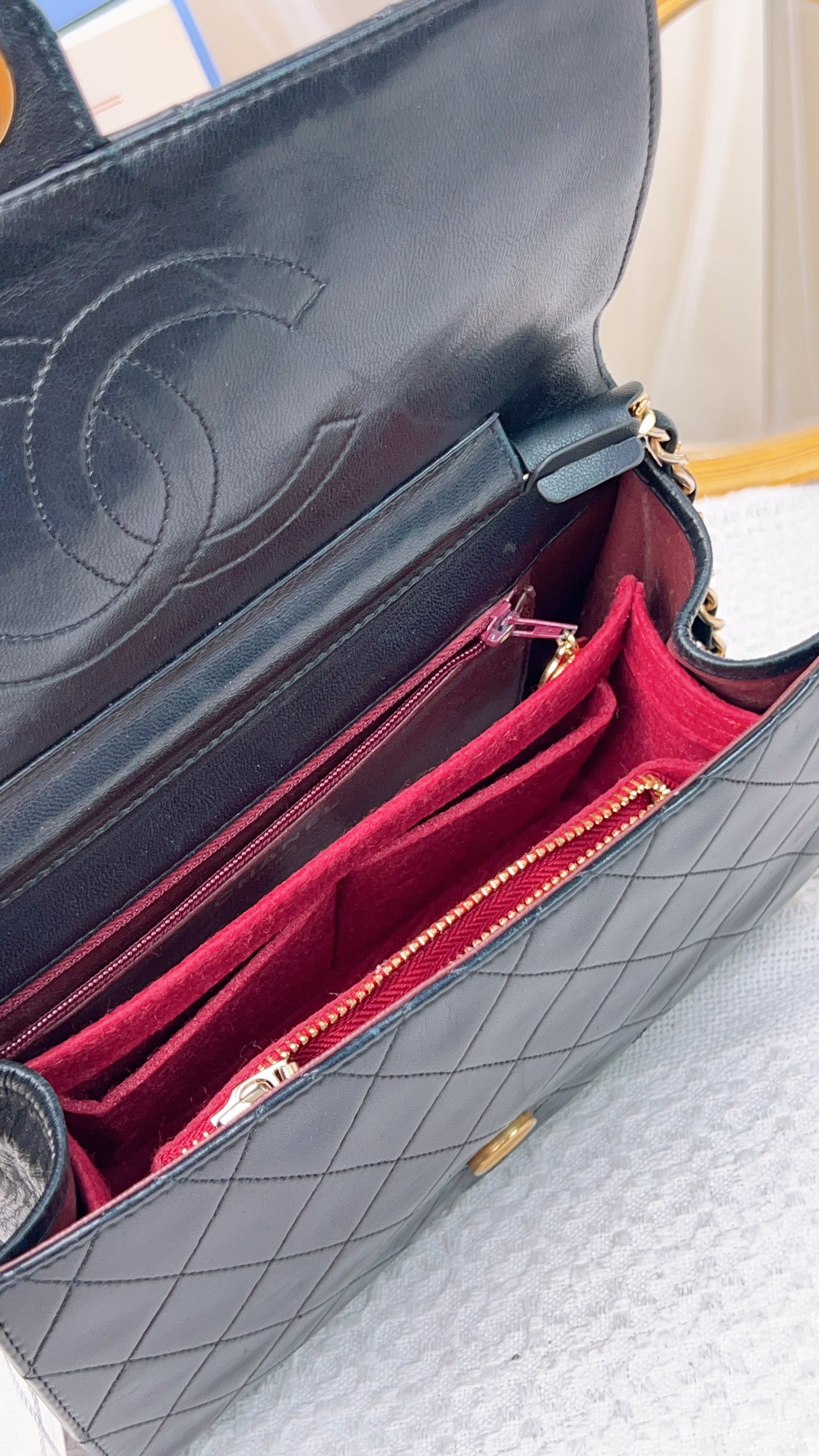 Chanel Black Vintage Button Flap (GHW)