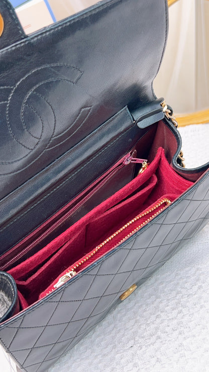 Chanel Black Vintage Button Flap (GHW)
