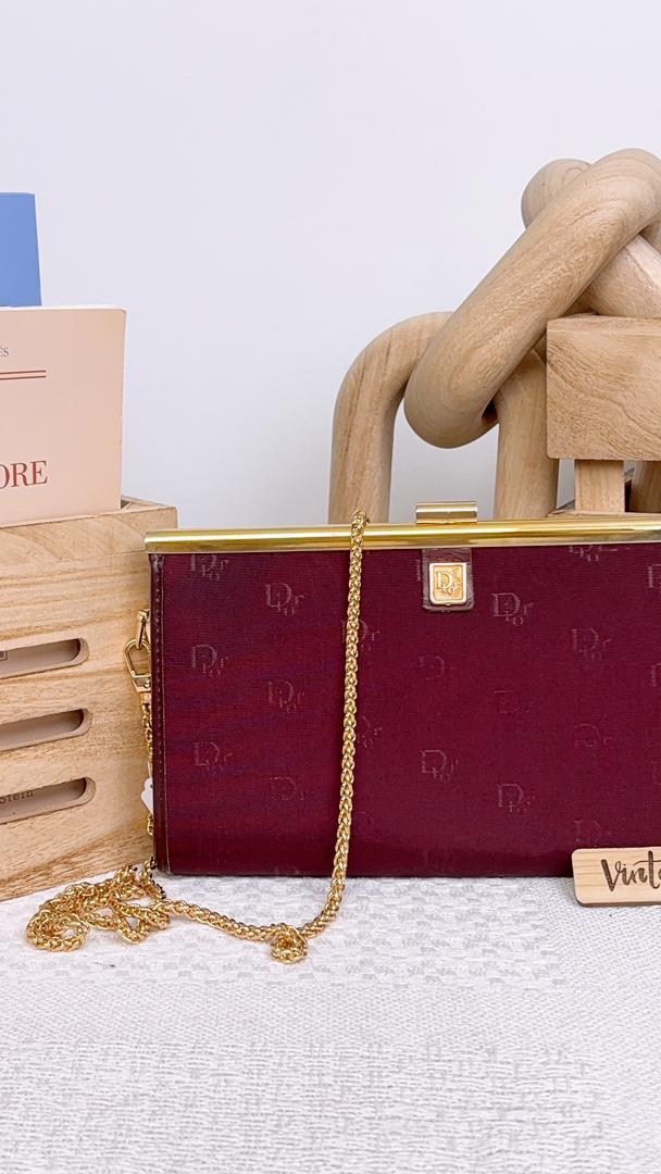 Dior Burgundy Diorissimo French Clutch