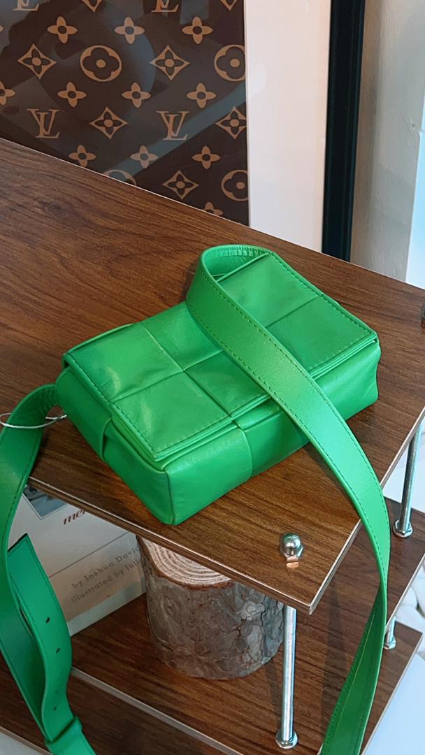 Bottega Veneta Green Intrecciato Mini Casette