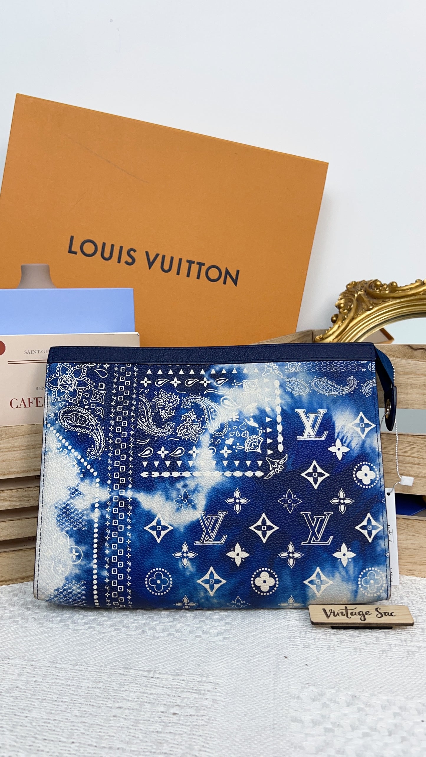 Louis Vuitton Blue Bandana Pochette Voyage MM