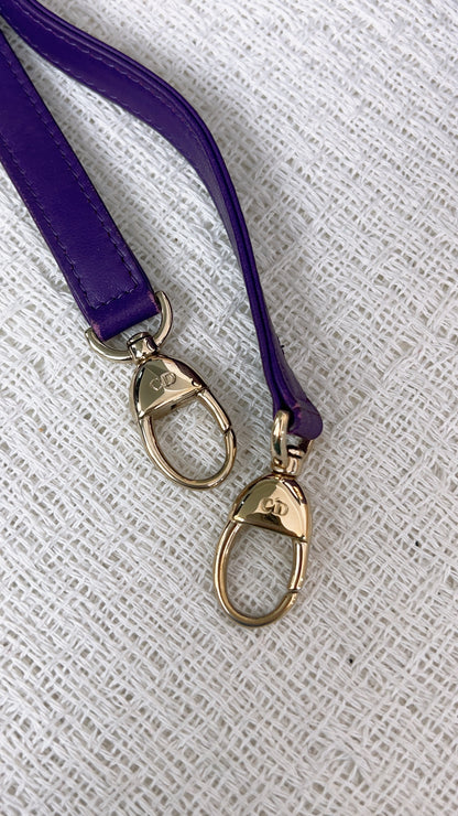 Dior Purple Lambskin Medium Lady Dior
