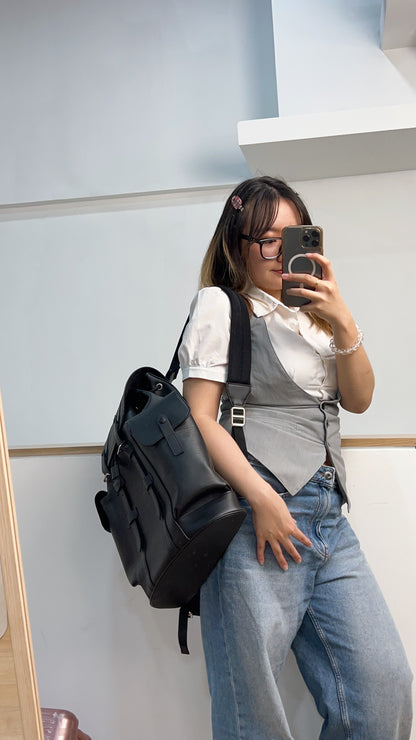 LV Black Epi Christopher Backpack MM