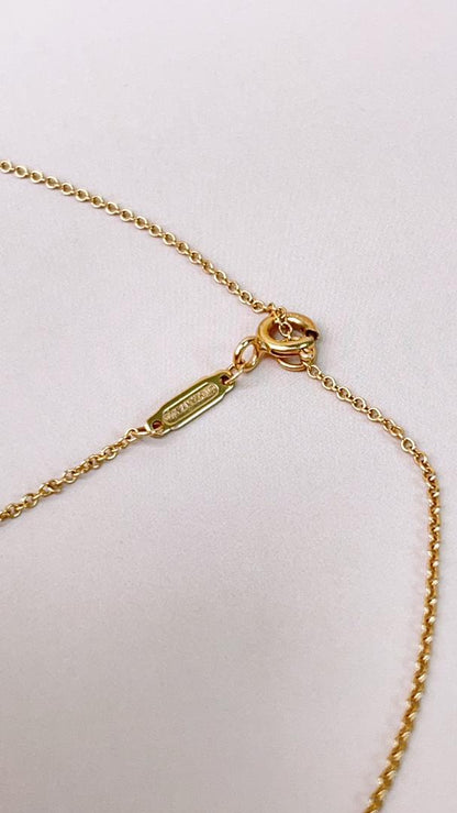 Tiffany & Co Yellow Gold Small Tsmile Necklace