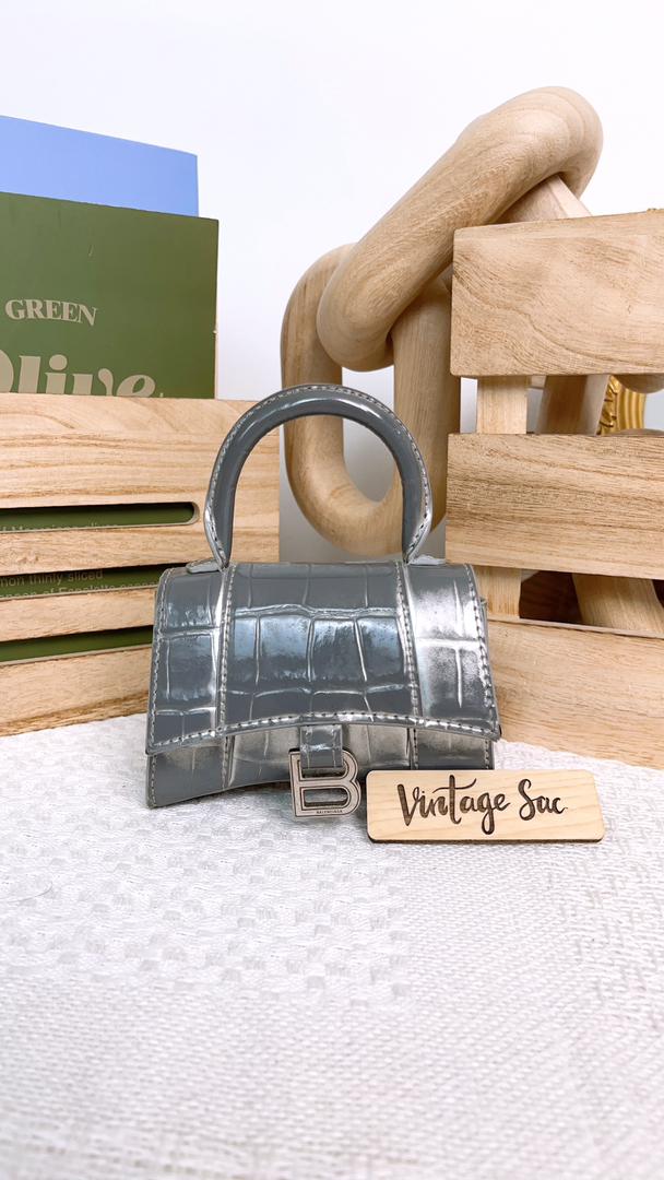 Balenciaga Silver Nano Hourglass