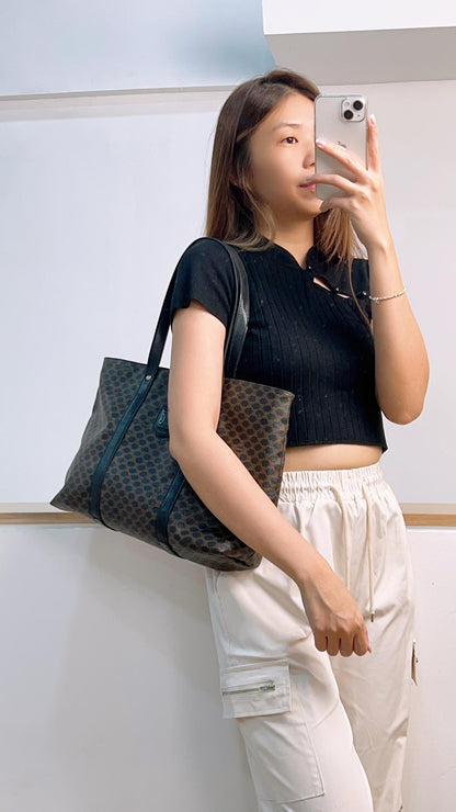 Celine Black Macadam Tote Bag