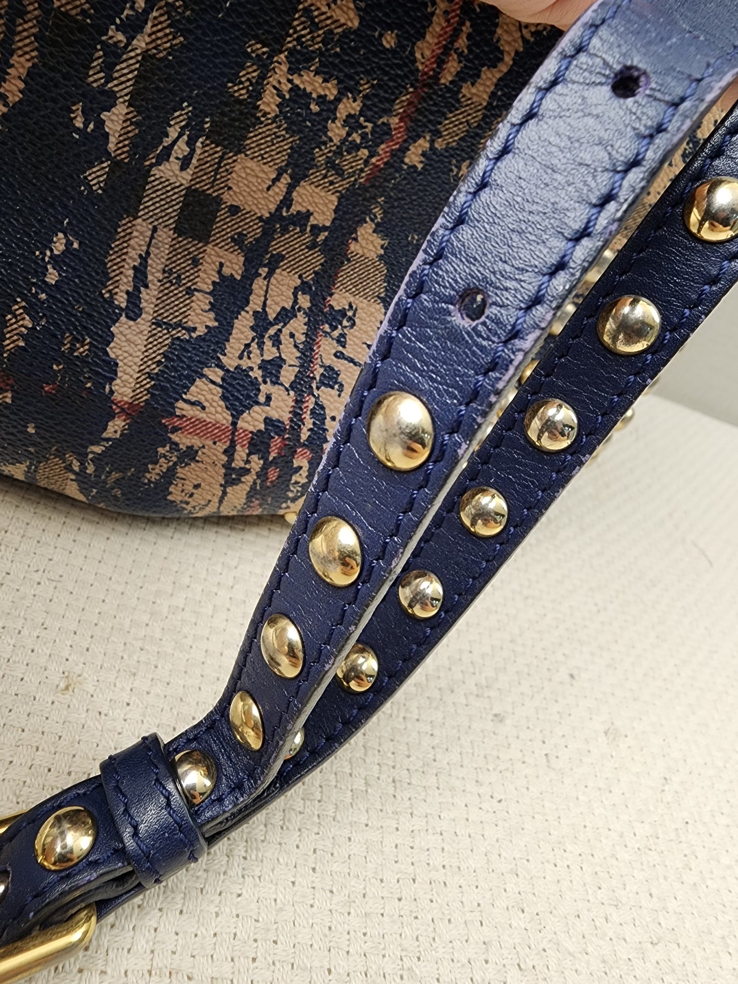 Burberry Haymarket Check Splash Studded Canterbury Tote