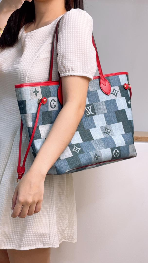 Louis Vuitton Denim Patchwork Neverfull MM