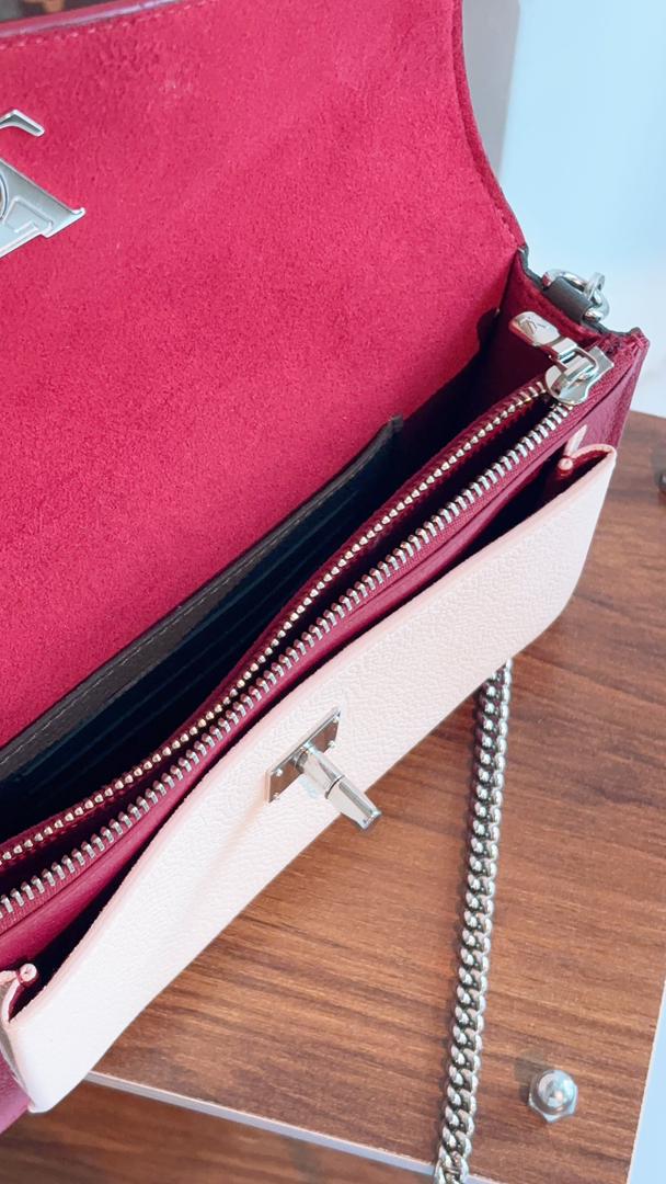 LV Purple x Cream MyLockMe Chain Pochette