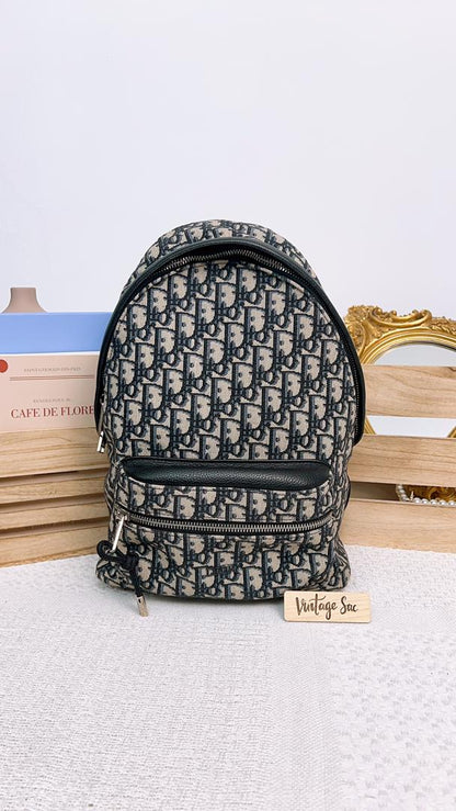 Dior Navy Oblique Backpack