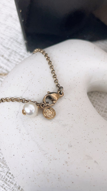 Chanel Gold Diamante CC Necklace