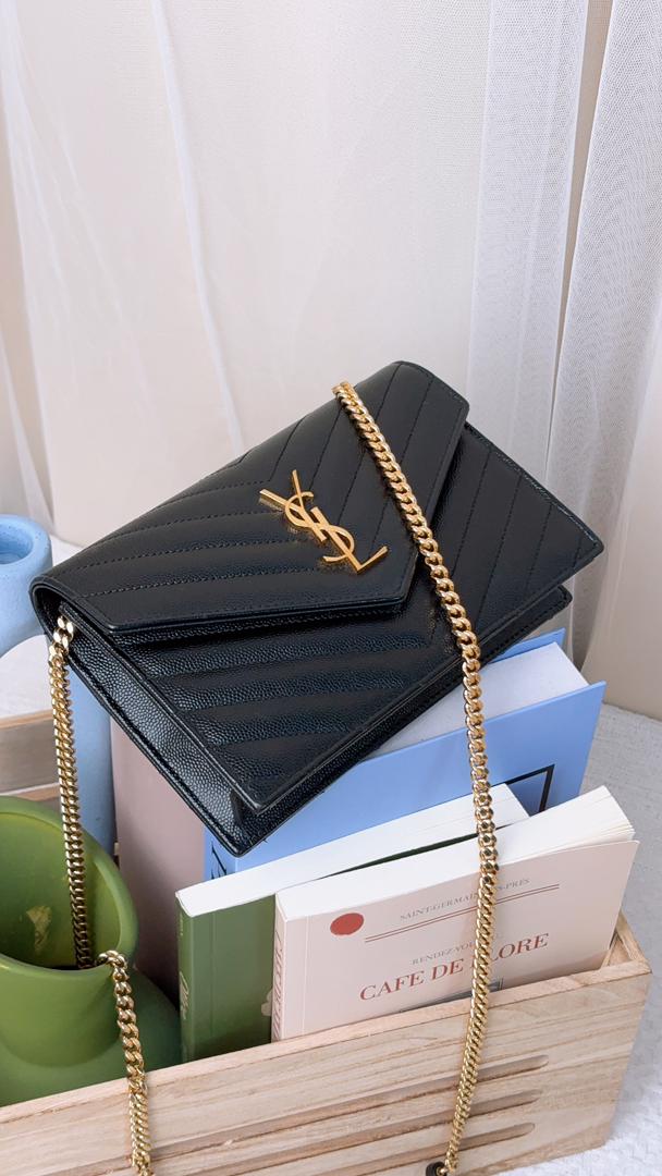 YSL Black Small Envelope WOC (GHW)