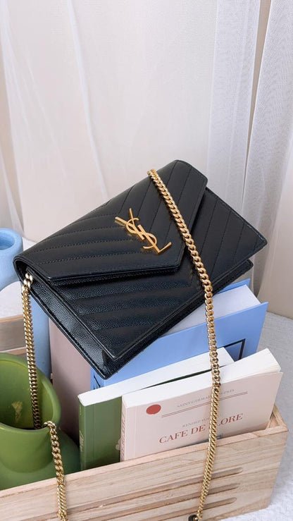 YSL Black Small Envelope WOC (GHW)
