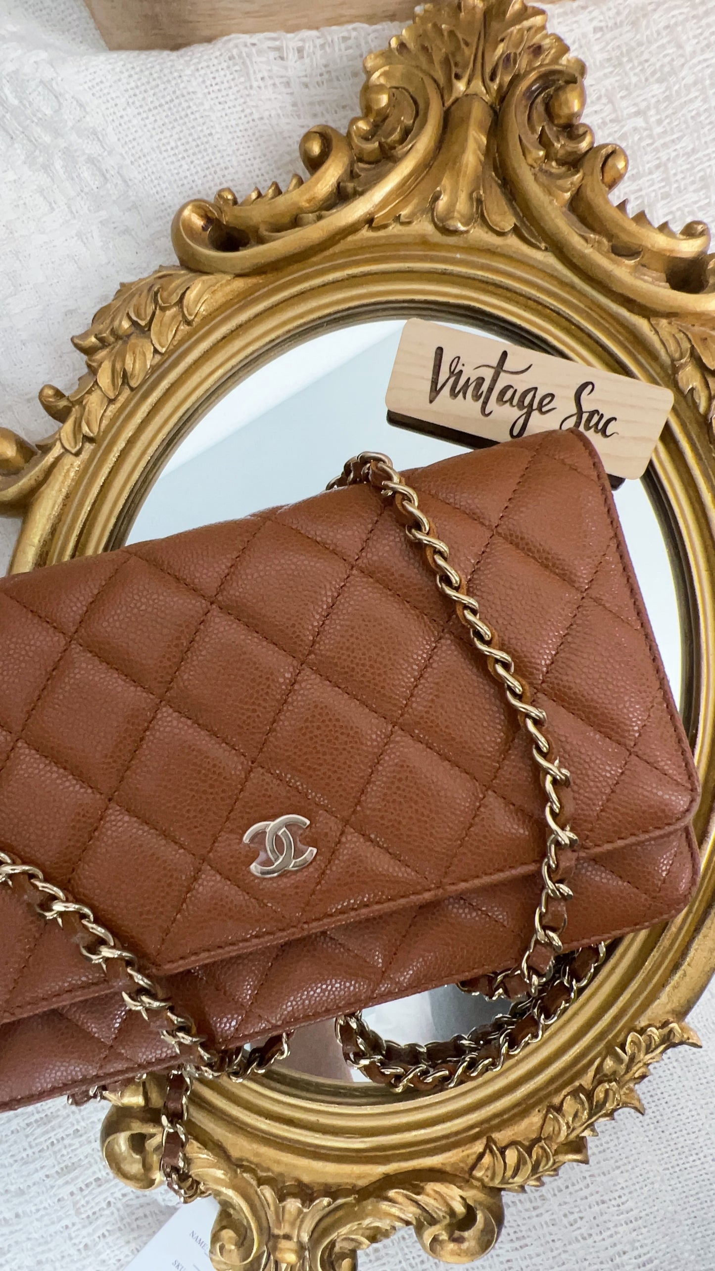 Chanel Brown Caviar Classic WOC