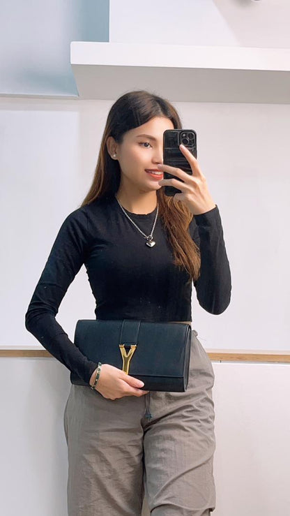 YSL Calfskin Y ligne Clutch