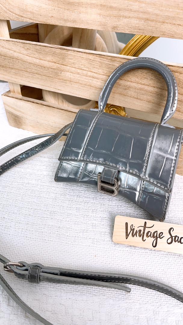 Balenciaga Silver Nano Hourglass