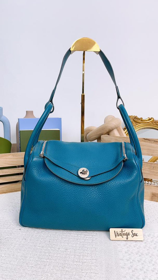 Hermes Blue Lindy 30 (PHW)