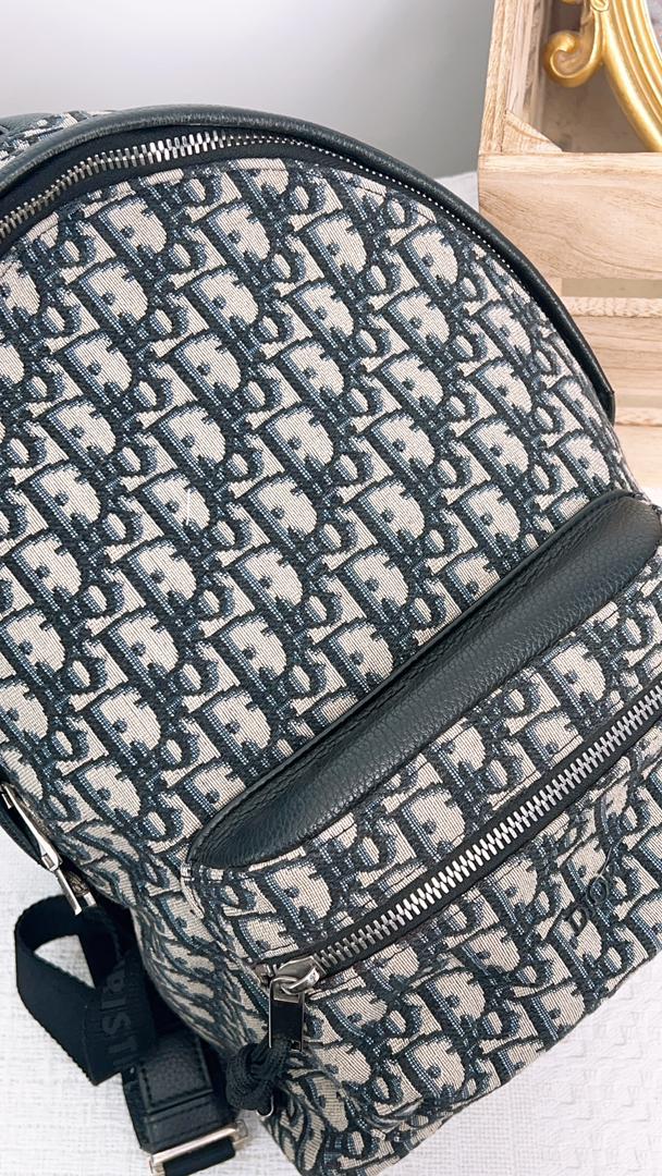 Dior Navy Oblique Backpack