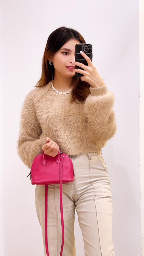 Hermes Rose Pourpre Mini Bolide (PHW)